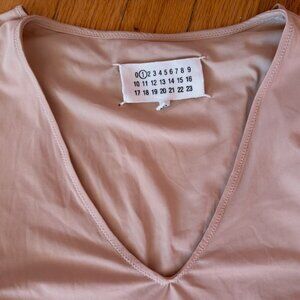 Maison Margiela Convertible Beige Long Sleeved Bodysuit
